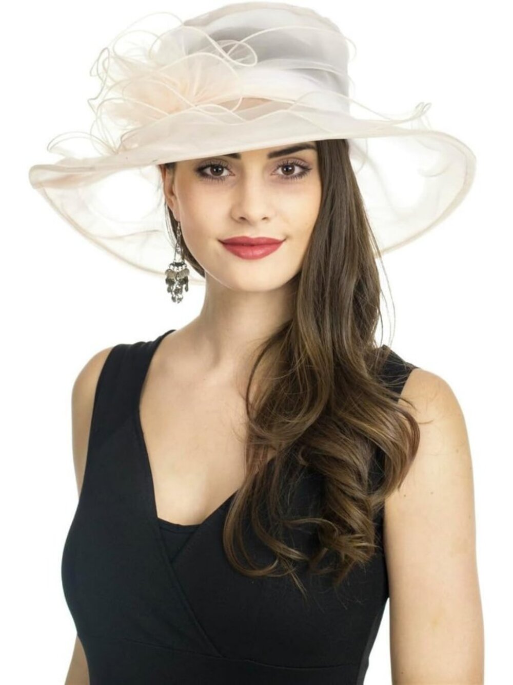 Elegant Women's Organza Tea Party Hat | Bridal Fascinator for Weddings & Events